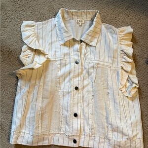 POL White Striped Shirt